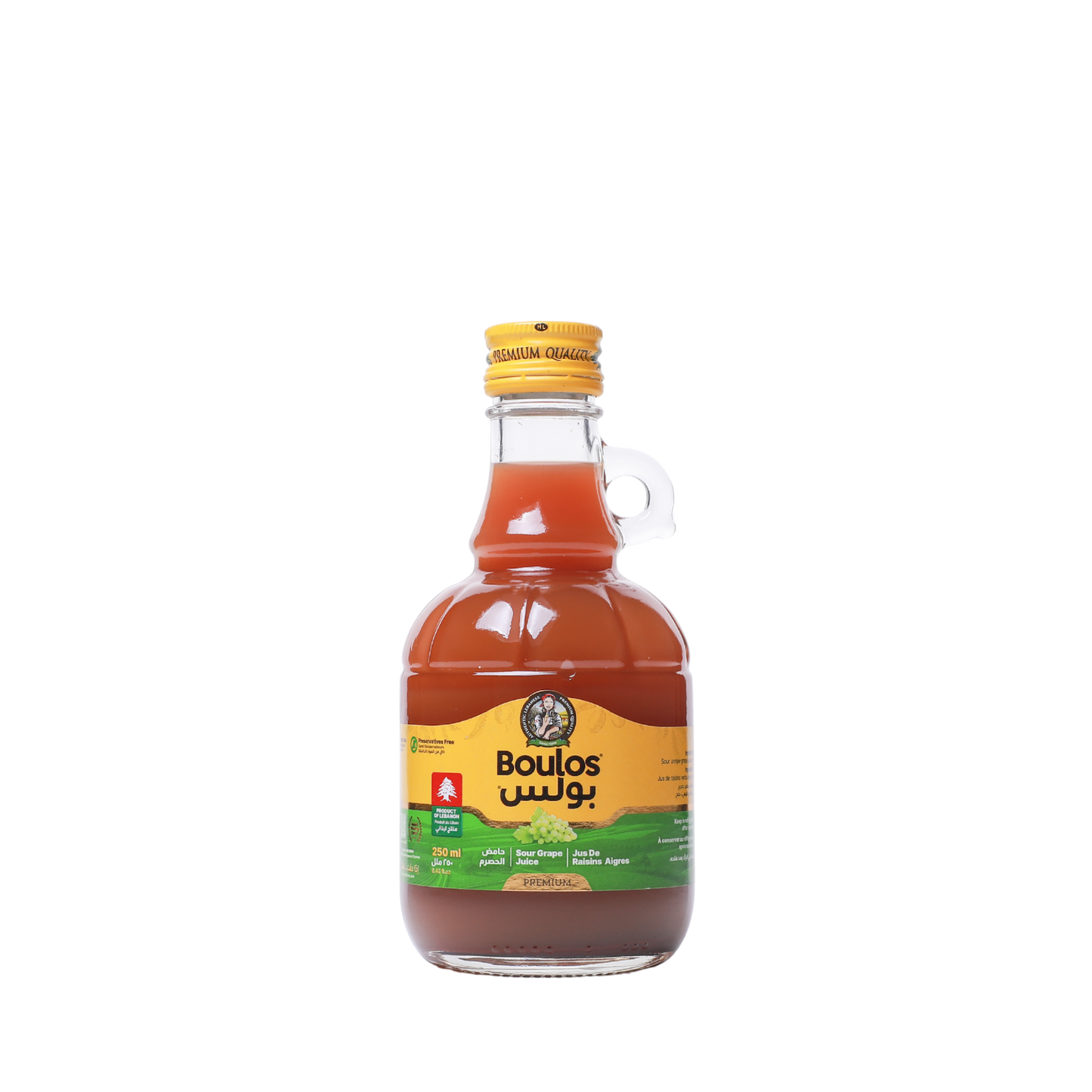 Boulos Sour Grape Juice Hossrom 250ML Glass Gallon