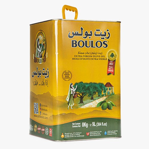 Boulos Extra Virgin Olive Oil 9L (8Kg Net) Metallic Tin
