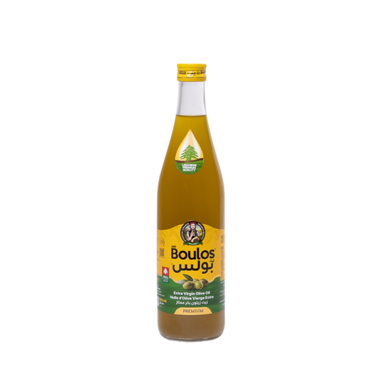 BOULOS Extra Virgin Olive Oil 500ML Round Glass Bottle
