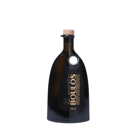 BOULOS Certified Organic Ultra Premium Extra Virgin Olive Oil “Special Edition” 500ML Optima Black Glass Bottle (In Black Box)
