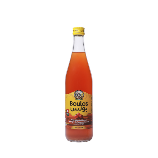 Boulos Natural Apple Vinegar 500ML Round Glass Bottle
