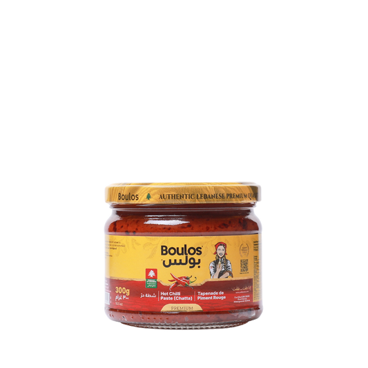 Boulos Hot Chilli Paste (Chatta) 300G Net Weight Glass Jar