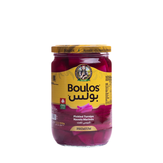 Boulos Pickled Turnip Glass Jar 650G Net Weight