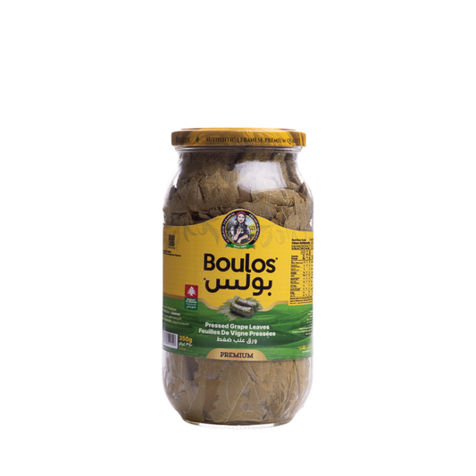 Boulos Pressed Grape Leaves Glass Jar 350G