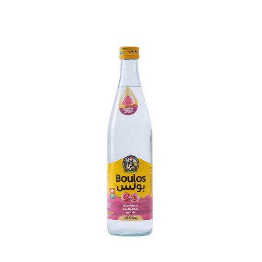Boulos Rose Water Extra 500ML Round Glass Bottle