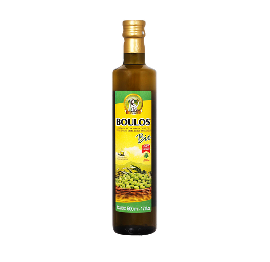 Boulos Bio Certified Organic Extra Virgin Olive Oil 250ML Dorica Glass Bottle