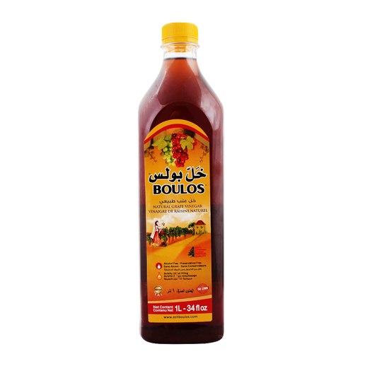 Boulos Natural Grape Vinegar 1L  Square Pet Bottle