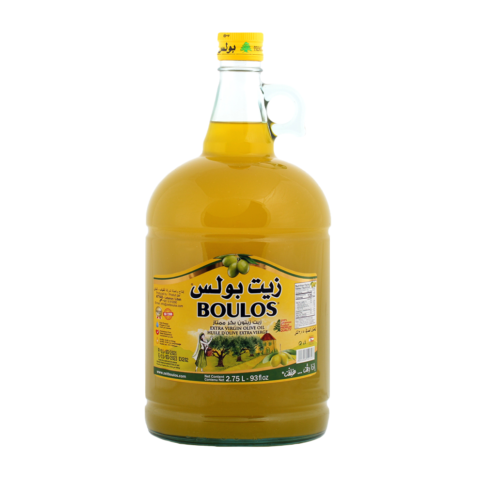 BOULOS Extra Virgin Olive Oil 2.75L Glass Gallon