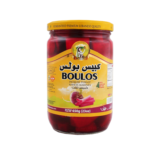 Boulos Pickled Turnip Glass Jar 650G Net Weight