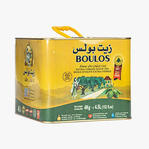 Boulos Extra Virgin Olive Oil 4 KG Net (4.5) Metallic Tin
