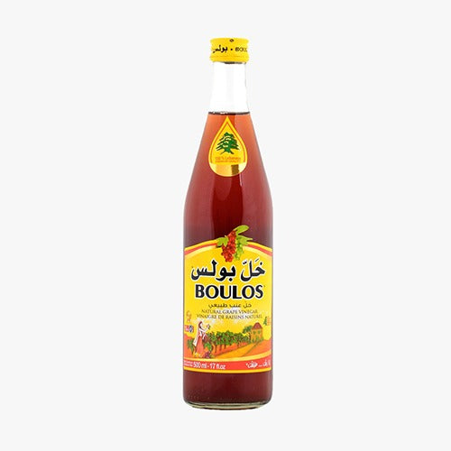 Boulos Natural Grape Vinegar 500ML Round Glass Bottle